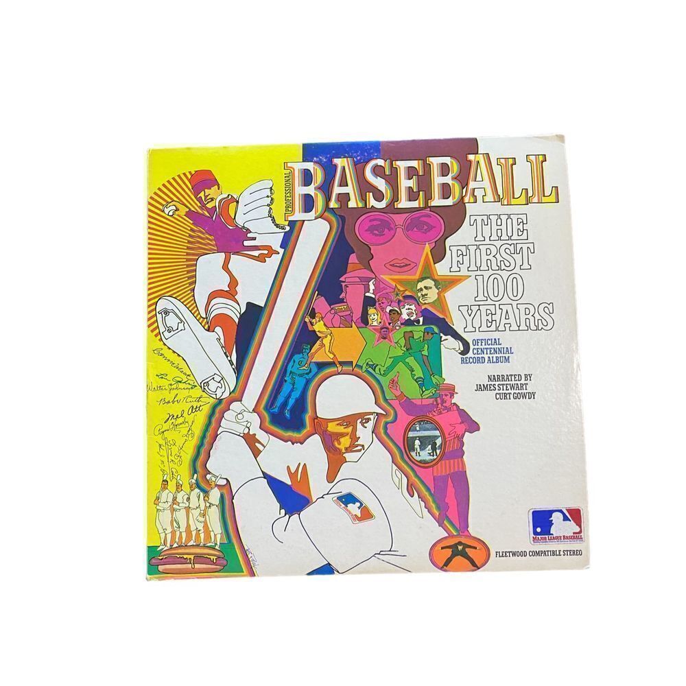 𝅺VINTAGE vinyl record “Professional Baseball the First 100 Years”